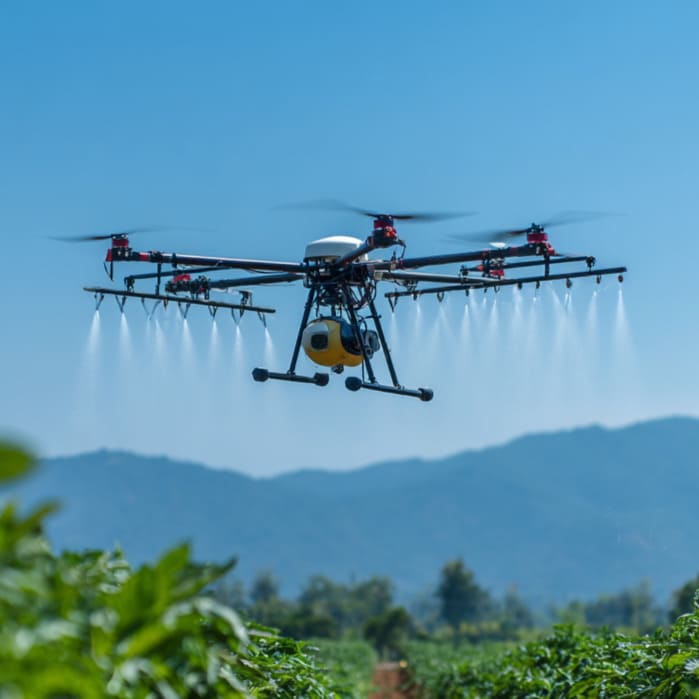 Fumigación aérea con drones